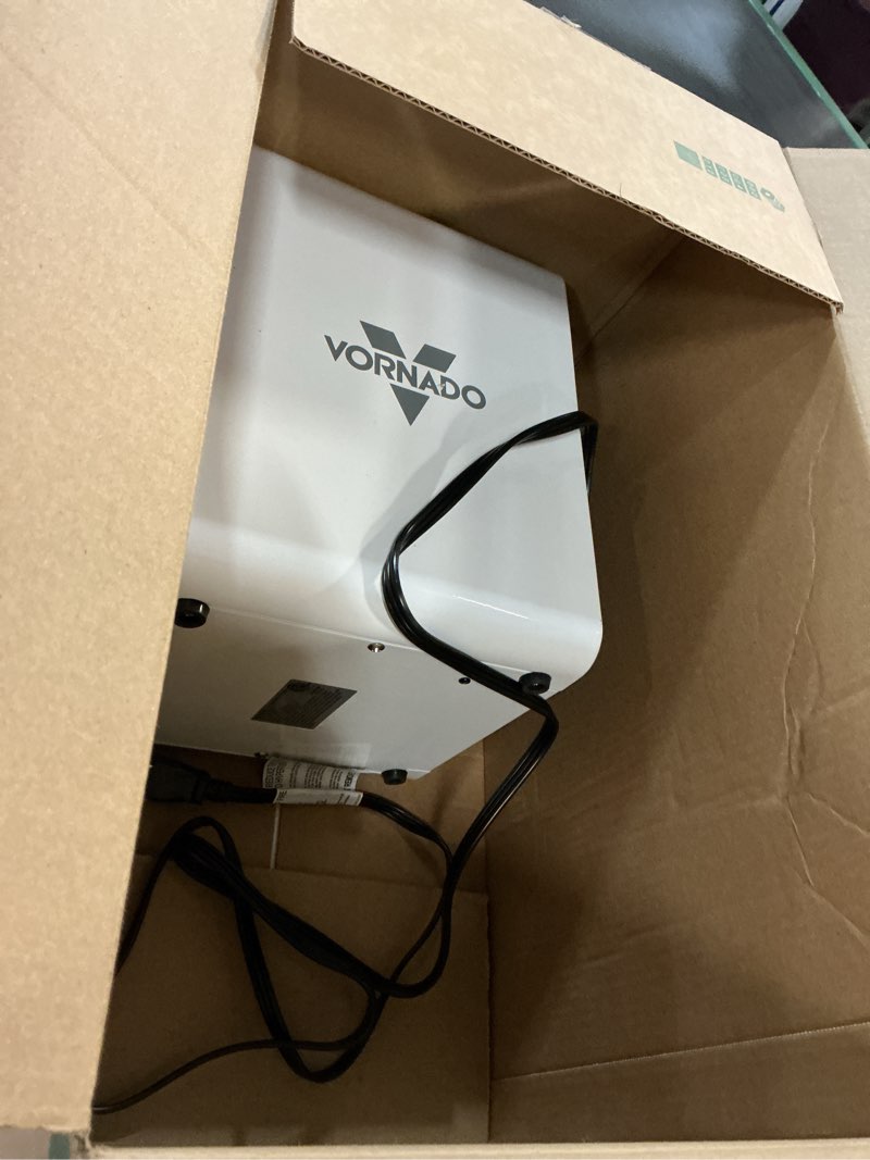 Condition photo showing As Is for Vornado VMHi500 (2025) Whole Room Metal Space Heater, Digital Thermostat, Remote Control, Auto-Climate Control, 12-Hour Timer, Vortex Heat Circulation, Heater for Bedroom and Home, White