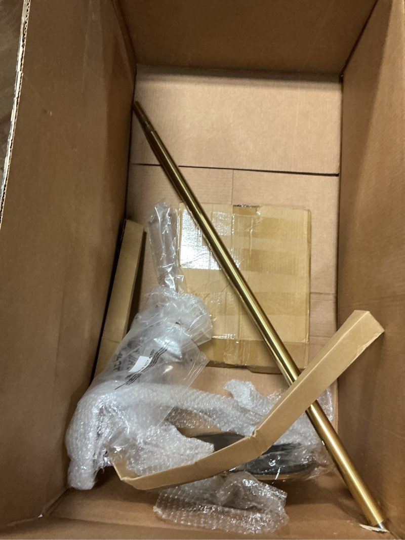 Condition photo showing As Is for threan indoor telescoping flag pole with base and ball top indoor flag pole and stand heavy duty indoor stainless steel flag pole base for house office decor, flag not included (gold, 9.84 ft) 9.84 ft gold