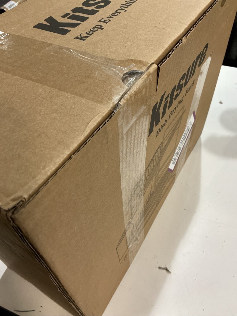 Condition photo showing Good Condition for Kitsure Large Dish Drying Rack - Extendable Dish Rack, Multifunctional Dish Rack for Kitchen Counter, Anti-Rust Dish Drainers with Cutlery & Cup Holders 19.2"-26.7" L x 12.9" W, Black Standard Black