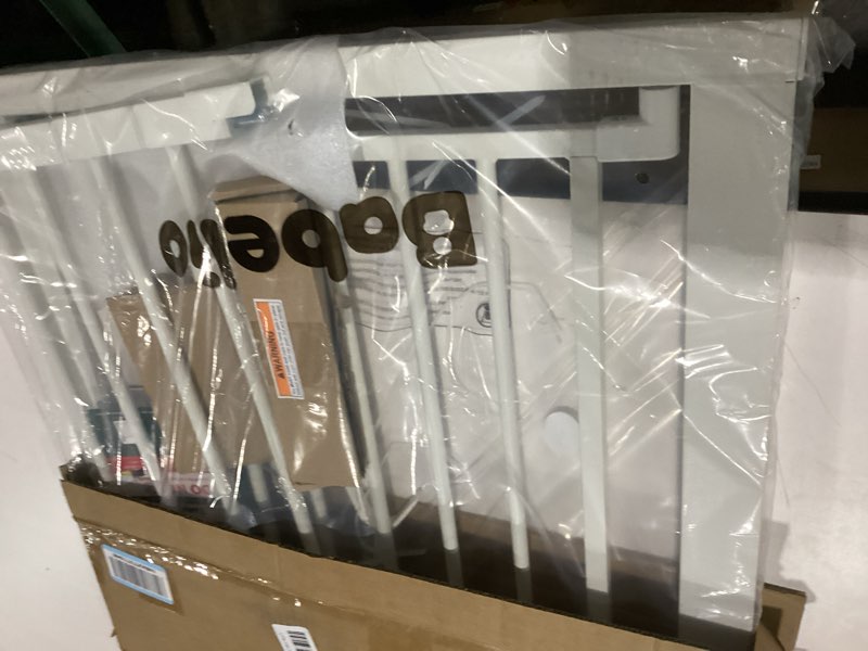 Condition photo showing New/Like New for BABELIO Safety Gate Door Fits for Stairs, Narrow and Wide Doorways with Auto Close, Easy Install, No Drilling, Pressure Mounted for Baby, Child, Pets, Dog/Puppy, 26''-40'', White White 30"Tall 26"-40" Wide