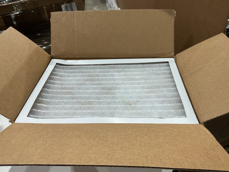 Condition photo showing As Is for amazon basics 14x20x1 air filter, merv 8 ac furnace filters, allergy control, electrostatic, removes dust pollen and lint, 6-pack (actual size: 13.75" x 19.75" x 0.75") 14x20x1 merv 8