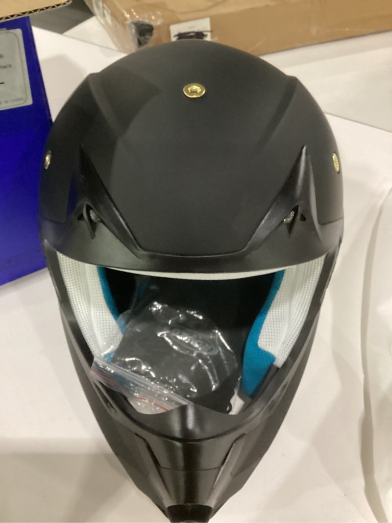 Condition photo showing Good Condition for kids dirt bike helmets youth motorcycle helmet, kids motorcycle full face helmet for off-road, atv, utv, street riding with goggles gloves, dot approved x-large blue