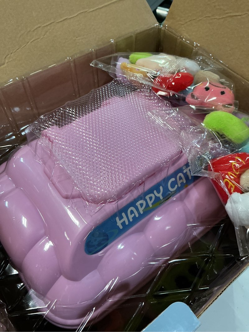 Condition photo showing Good Condition for miaoke large claw machine for kids, musical electronic arcade game console with adjustable sound, christmas and birthday gift for kids, includes 30 toys & 24 game coins & 20 surprise eggs lotus root pink