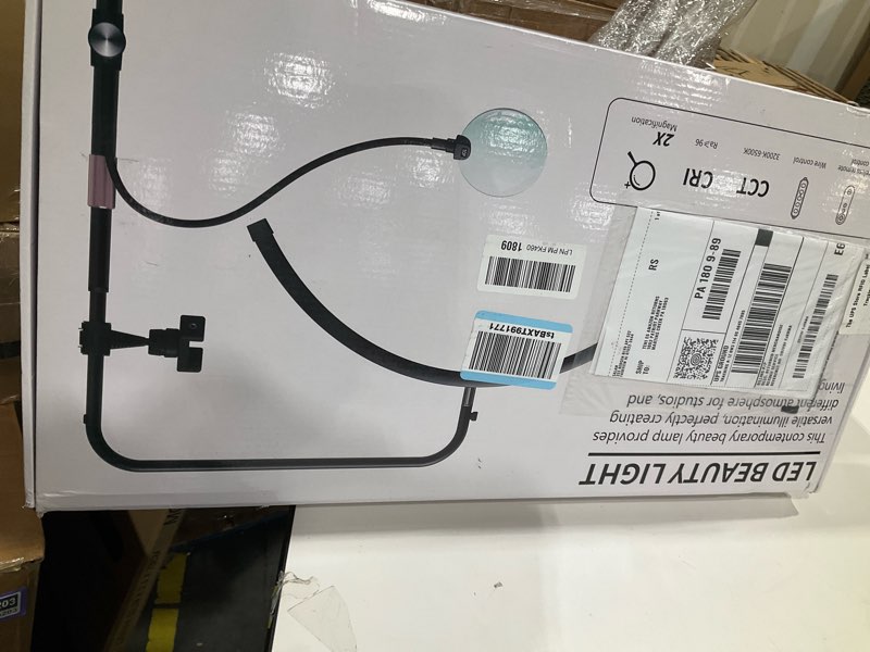 Condition photo showing Good Condition for AURELLE Half Moon Lash Light - Adjustable LED Floor Lash Lamp with 4X Magnifier & Phone Holder for Eyelash Extensions,Nail Art,Tattoo,Skincare,Salon SPA-Dimmable Brightness,Rotating Head, Black