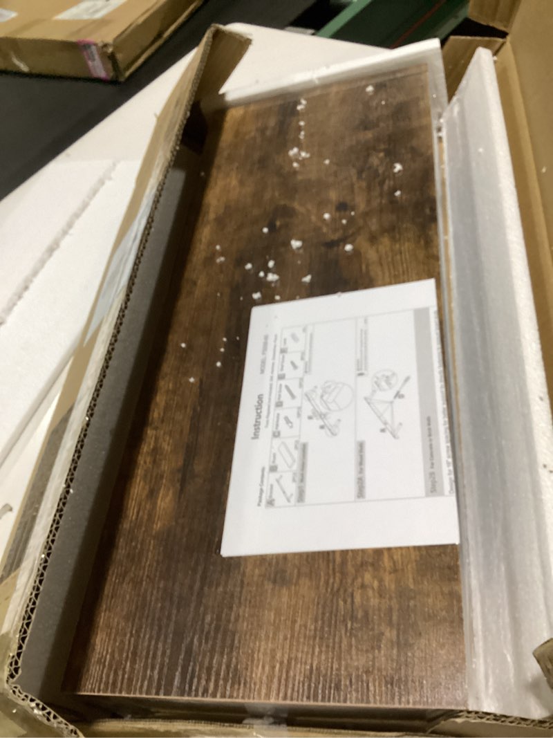 Condition photo showing Good Condition for qeeig floating shelves for wall 23.6" long - wall mounted shelf bathroom kitchen living room bedroom farmhouse home decor display bookshelf large 23.6 x 9.3 inch set of 2, rustic brown (008-60bn)