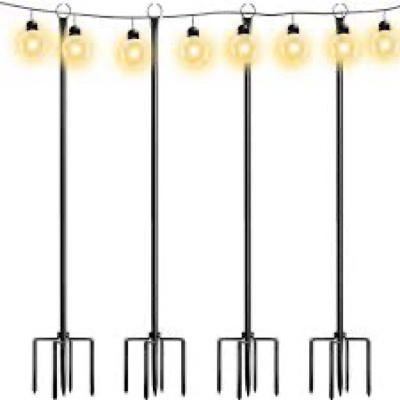9.4 FT Outdoor String Light Poles, String Light Hanger Stand for Outside, Parties, Wedding