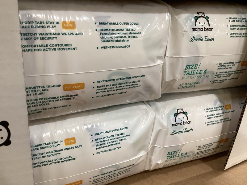 Condition photo showing Good Condition for amazon brand - mama bear gentle touch baby diapers, fragrance-free, size 4, 148 count (4 packs of 37), with skin protection and leak protection size 4 (148 count)