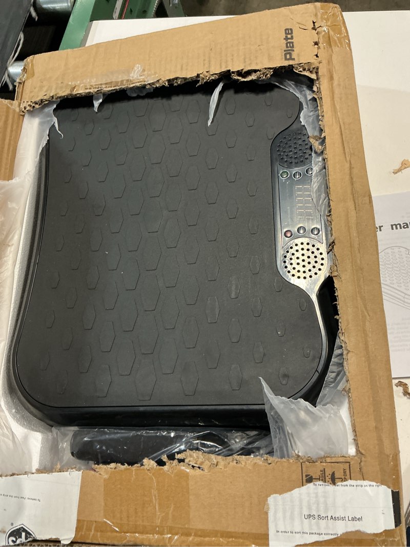Condition photo showing Good Condition for vibration plate exercise machine, curved vibration plate for lymphatic drainage weight loss, 400 lbs capacity shake platform with 250 speeds full body workout equipment for home women men black