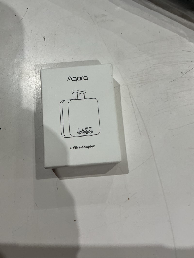 Condition photo showing As Is for aqara c-wire adapter for w200 smart thermostat, add a common wire for thermostat installation, stable power supply, easy setup