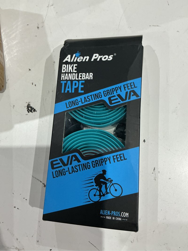 Condition photo showing As Is for alien pros bike handlebar tape eva (set of 2) bianchi green - enhance your bike grip with these bicycle handle bar tape - wrap your bike for an awesome comfortable ride (set of 2, green) bianchi green - set of 2