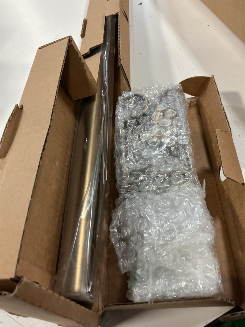 Condition photo showing Good Condition for ivilon drapery window curtain rod - end cap style design 1 inch pole. 28 to 48 inch color warm gold 28 to 48 in.