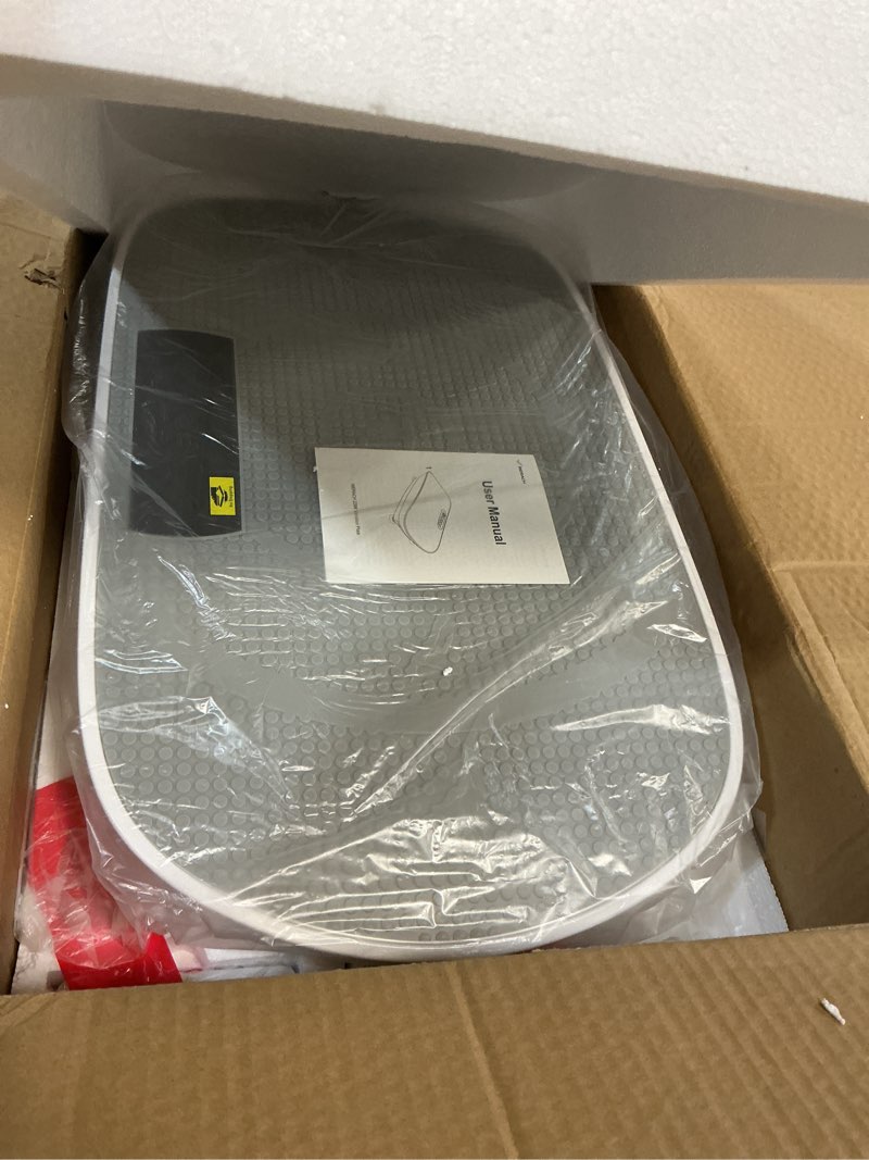 Condition photo showing New/Like New for merach vibration plate exercise machine, whole body workout equipment for women, bluetooth and silicone pedal, vibration plate with auto mode, vibrate fitness platform for home grey