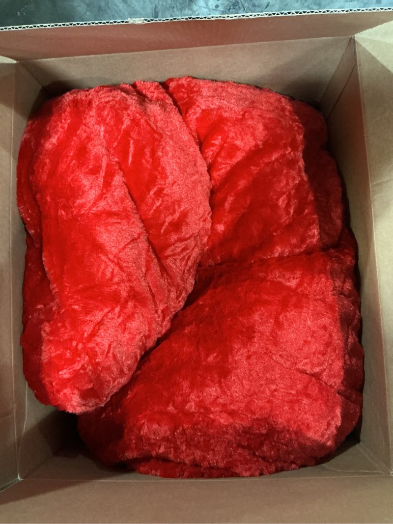 Condition photo showing As Is for 41 Inch Heart Pillow Large Giant Heart Shaped Pillow Huge Plush Bean Bag Decorative Big Cushion for Wedding Room Sofa Car Chair Women Gift(Red)