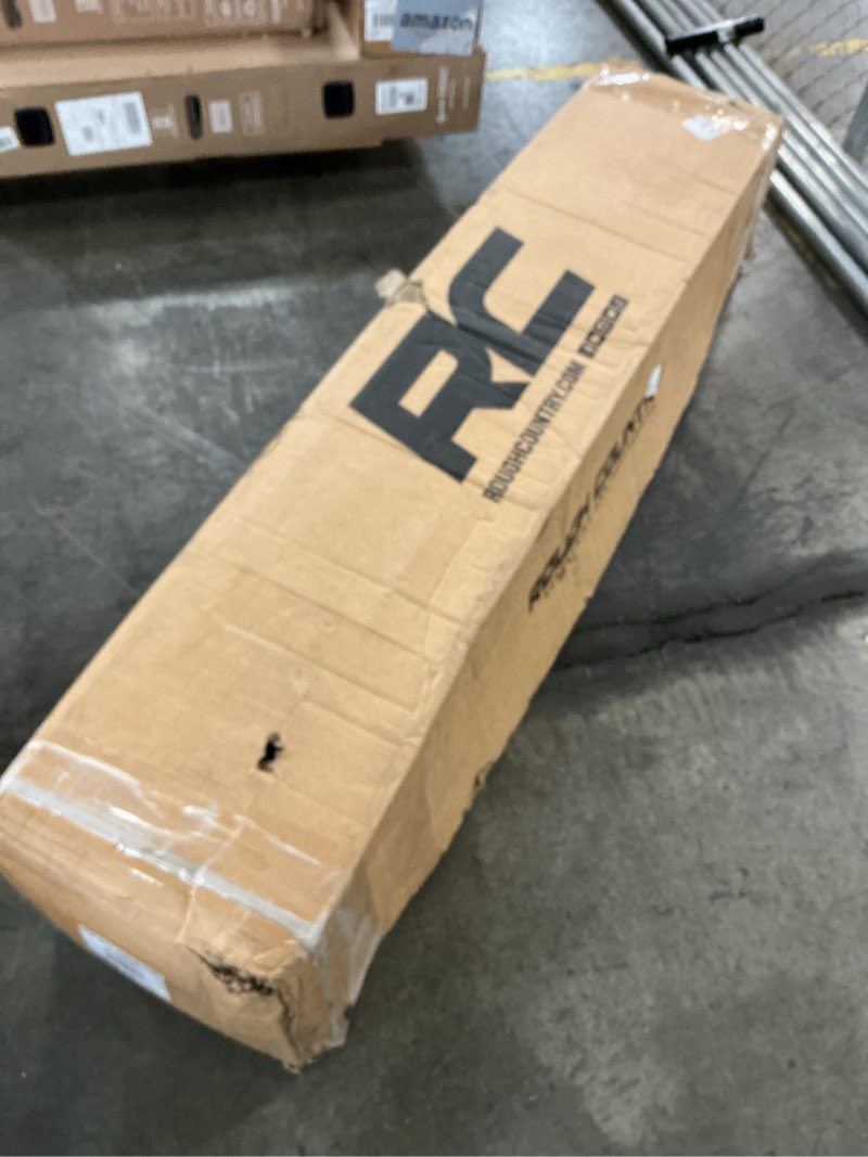 Condition photo showing As Is for Rough Country Hard Roll-Up Tonneau Cover for Chevy Silverado & GMC Sierra 1500 (2019-2026) - Aluminum Truck Bed Cover, Fits 5'10 Bed (69.9")