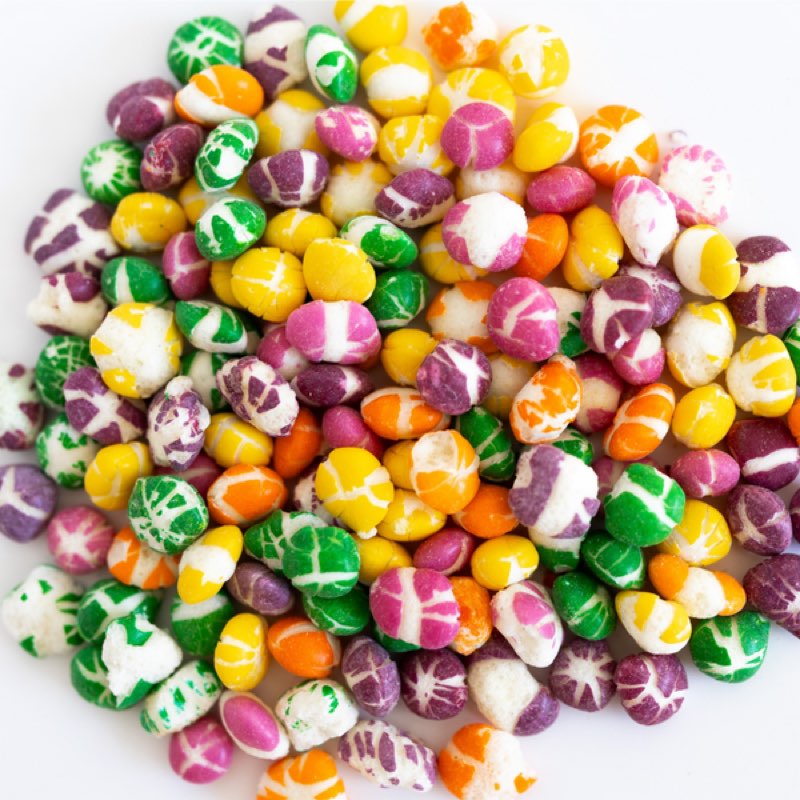 freeze dried candy coated chews