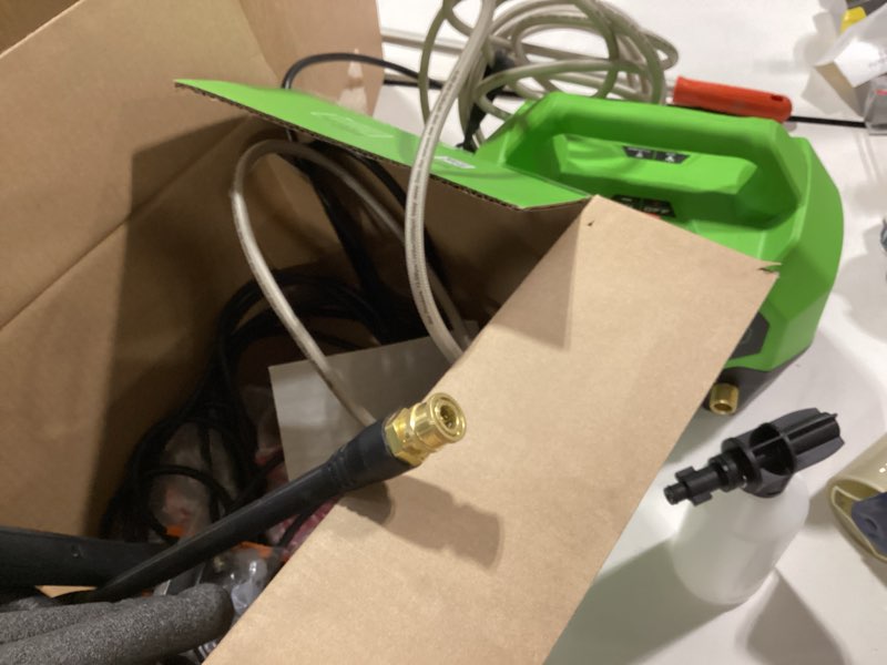 Condition photo showing Good Condition for greenworks 1800 psi 1.2-gpm cold water electric pressure washer with 2 spray tips
