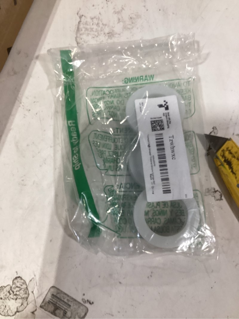 Condition photo showing As Is for incomplete only drainage seal, 2 sets universal basin drain gasket, thickened silicone seals well, bathroom sink drain stopper replacement parts, leak-proof seal kit for kitchen sink drain incomplete only 3