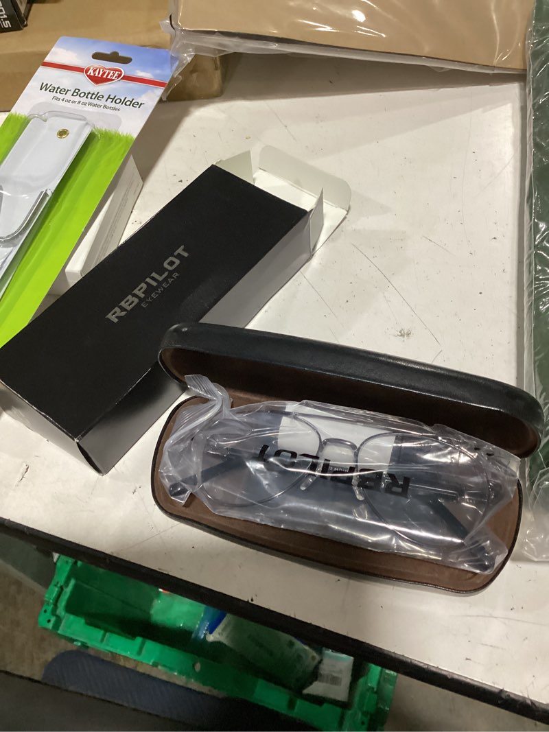 Condition photo showing New/Like New for classic aviator reading glasses for men women light blocking computer readers spring hinge metal frame acetate legs gray 1.0 x