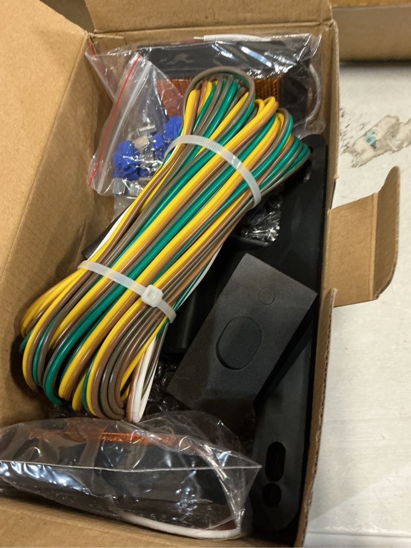 Condition photo showing Good Condition for fouwick led trailer lights kit, 12v submersible tail marker lights wiring lamp harness for boat car truck rv utility snowmobile turn signal license plate stop reverse trailer accessories light kit 1