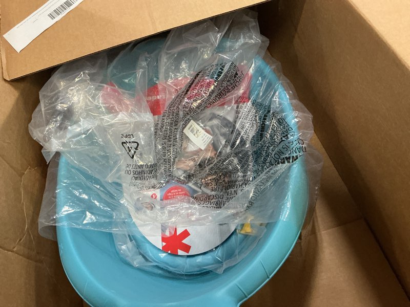 Condition photo showing Good Condition for skip hop baby bath tub, 3-stage smart sling tub, moby, blue