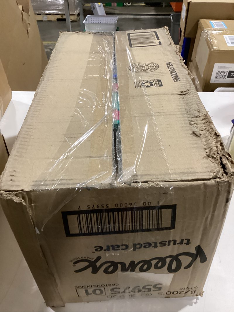Condition photo showing As Is for Kleenex Trusted Care Facial Tissues, 8 Flat Boxes, 200 Tissues per Box, 2-Ply, Packaging May Vary