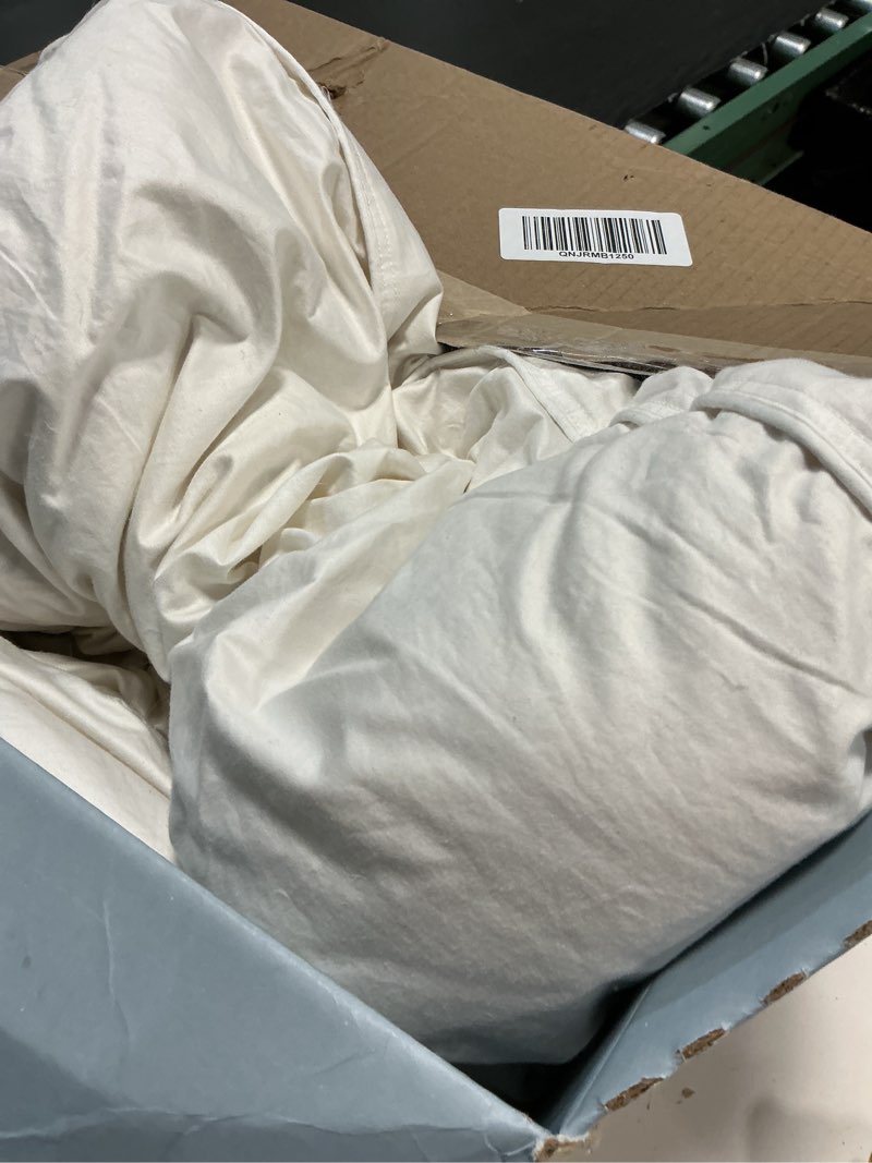 Condition photo showing As Is for premium down comforter, full/queen, down