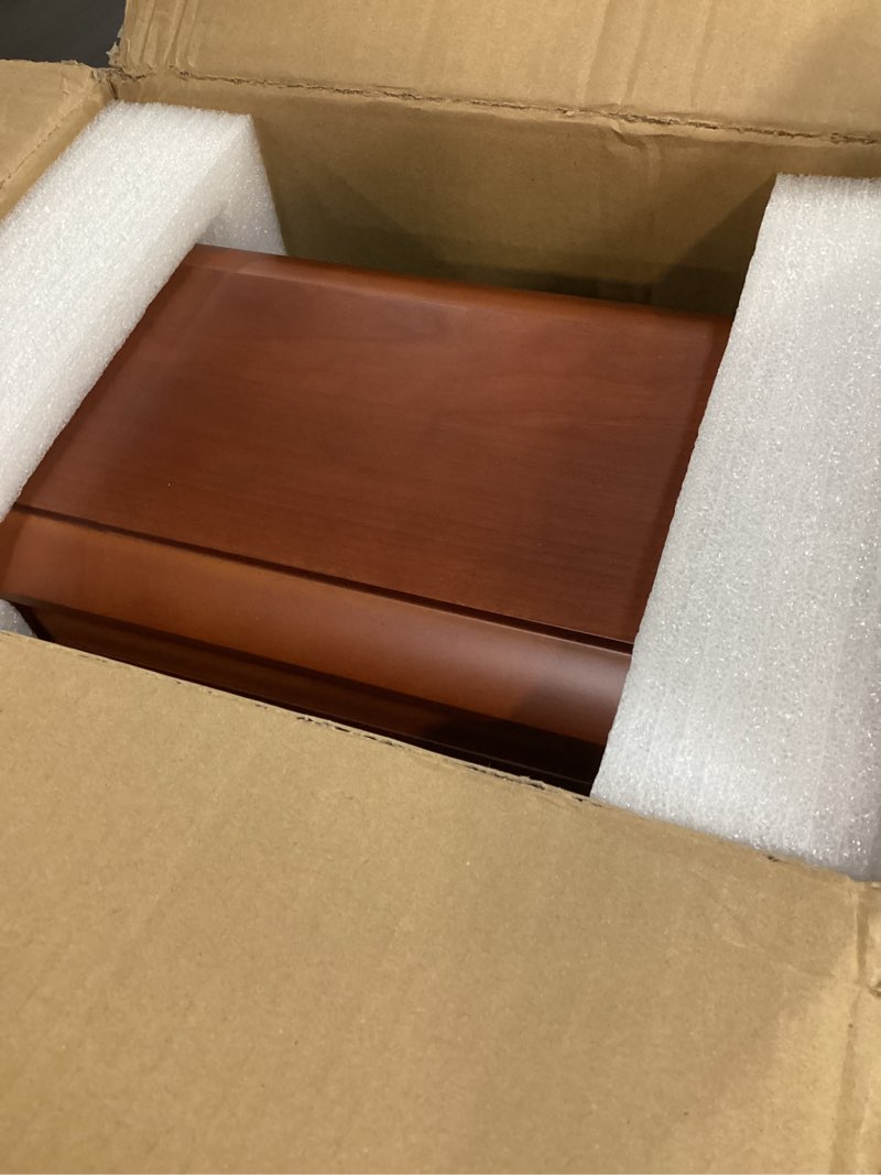 Condition photo showing Good Condition for handcrafted extra large wooden funeral cremation urn box for adult human ashes up to 320lbs coffee x-large