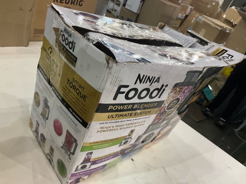 Condition photo showing As Is for Ninja Blender & Food Processor Combo, Foodi Power Blender System for Smoothies, Bowls, Spreads & Shakes, 6 Functions, 72-oz Pitcher, To-Go Cups, Silver, SS401 1600 Peak Watts
