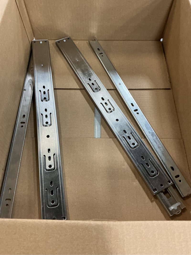 Condition photo showing As Is for INCOMPLETE *10 Pair of 22 Inch Drawer Slides,100 LB Capacity Full Extension Side Mount Drawer Rails 22 Inch 10 sets