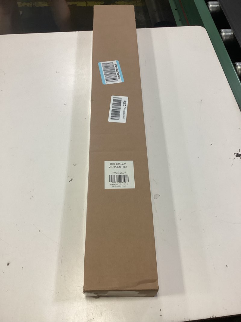 Condition photo showing New/Like New for lazblinds no drill blinds for indoor windows, cordless 1" vinyl mini blinds, privacy s-curve blinds for windows, room darkening horizontal window blinds and shades for home, 27" w x 64" h, beige beige 27" w x 64" h