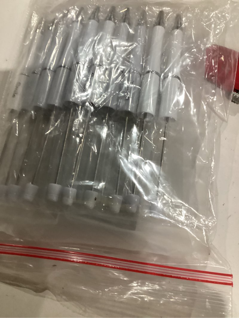 Condition photo showing As Is for CNhoqc 170pcs Religious Beadable Ballpoint Pen Set, Set of 12 Plastic Beadable Pen, God is Still Writing Your Story Wood Bead, Cross Pendant, Crystal Spacer Bead, Sunday School VBS Supplies for Kids