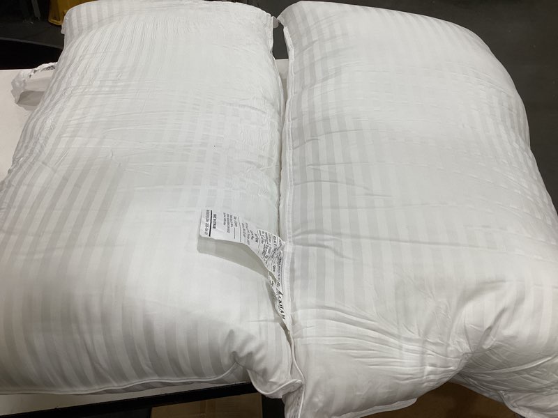 Condition photo showing As Is for beckham hotel collection bed pillows standard/queen size set of 2 - original soft down alternative pillow for sleeping - soft support for back, stomach or side sleepers queen / standard white