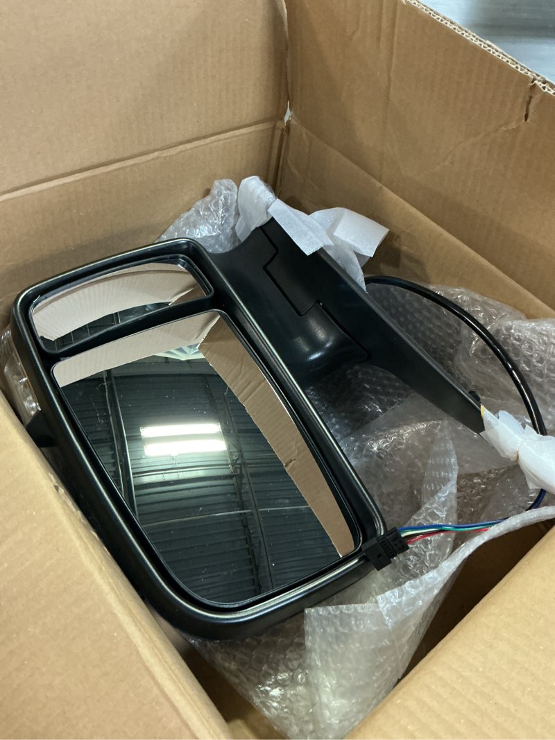 Condition photo showing Good Condition for right passenger side mirror assembly compatible with sprinter vans 2500 3500 2006-2017 side view mirror heated & signal light & blind spot glass and manual folding ch1321381 black (6 pins)