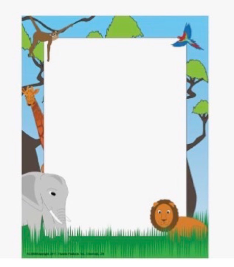 Hayes Explorer Border Paper, Jungle Safari-Themed Stationery for Kids, Classrooms, Flyers, Awards, I