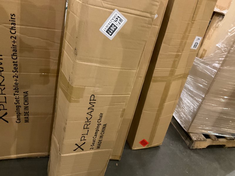 Condition photo showing As Is for Oversized High-Back Camping Chairs with Pillow, Dual Cup Holders & Cooler Bag - Heavy Duty Foldable Outdoor Chair for Adults4PC (1, BLACKGREY-4PC-SET) 1 Blackgrey-4pc-set