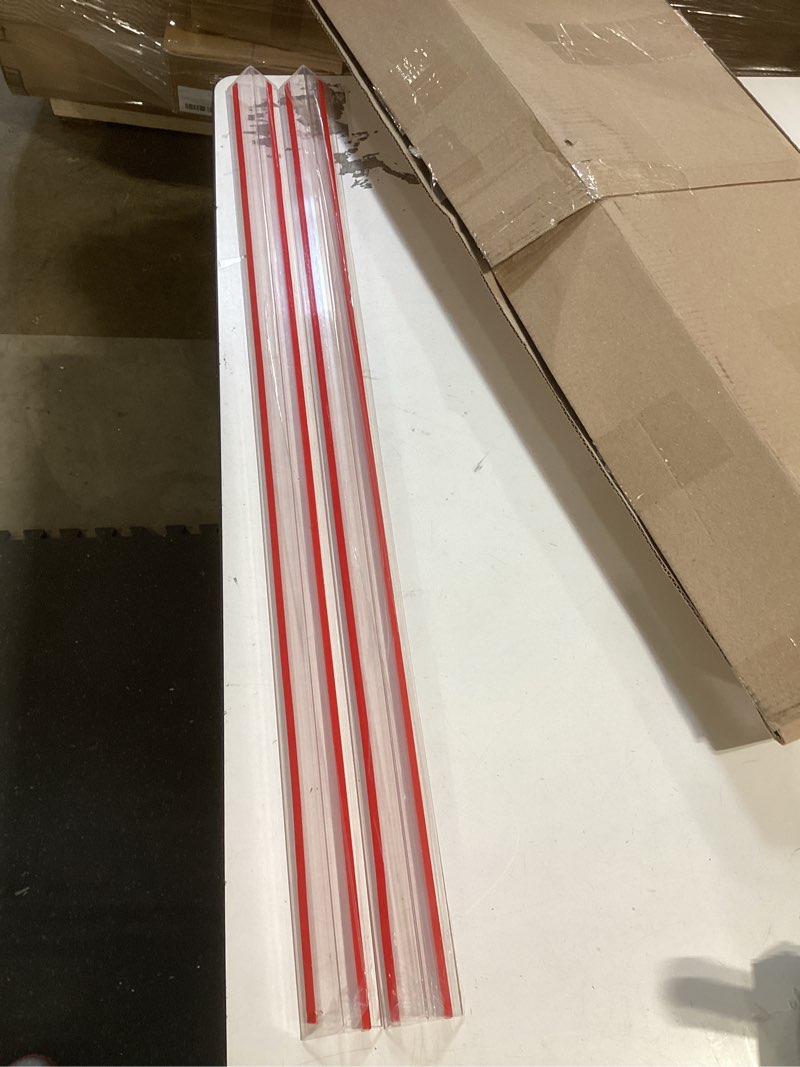Condition photo showing Good Condition for clear wall corner protector, 2 pcs self-adhesive corner protectors for walls, 1.57" w x 35.4" l, wall corner guard for baby?furniture?door?tables?cover sharp furniture?easy to install clear-35.4inch 2pcs