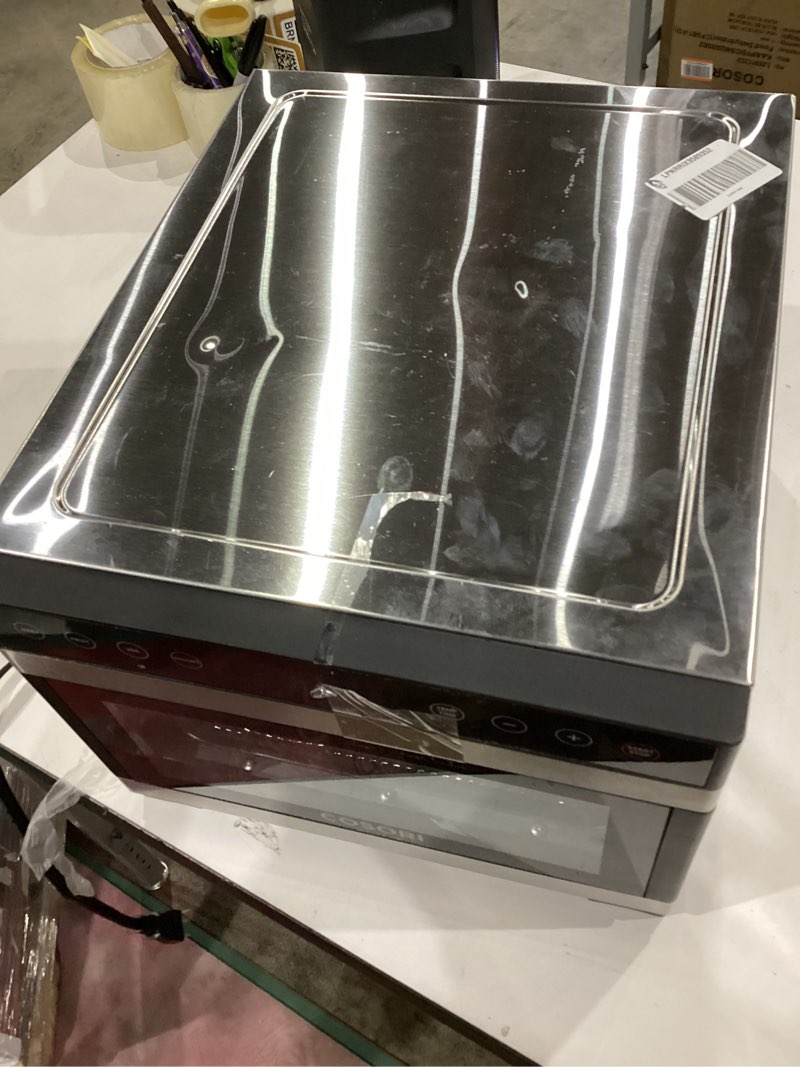 Condition photo showing As Is for cosori food dehydrator for jerky, 176°f temperature control, 5 stainless steel trays dryer machine, 4 presets, 48h timer, for dog treats, meat, fruit, veggies, snacks,bright-silver bright-silver 5 trays 5 trays dehydrator