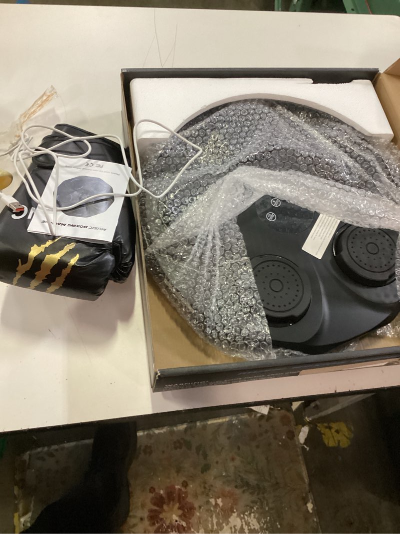Condition photo showing Good Condition for tgllm music boxing machine, interactive punching trainer with boxing gloves, large size wall mounted electronic boxing target for adult kids, 9 modes & 9 speeds black