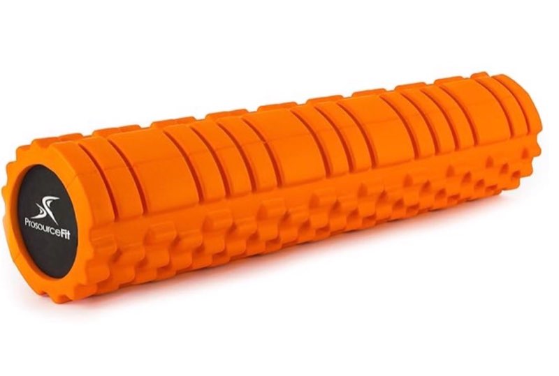 ProSource Sports Medicine Foam Roller 24” x 6” (3 61 cm x 15 cm) with 2 Density Zones for Deep-Tissu