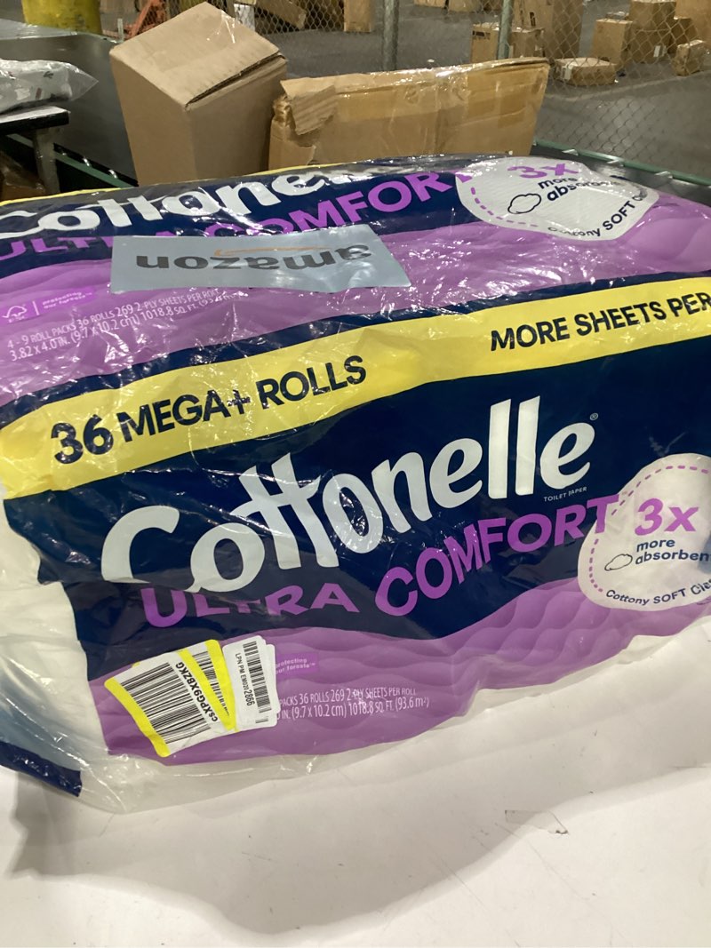 Condition photo showing New/Like New for cottonelle ultra soft toilet paper, 24 family mega =108 regular rolls, white family mega family mega roll