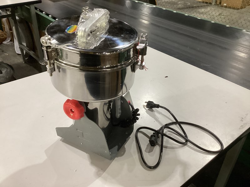 Condition photo showing As Is for **has been used*not tested**electric grain mill grinder flour, 1000g corn fine powder rice grinder wheat mill for home kitchen commercial stainless steel spice food pepper coffee beans (swing type) 1000g swing type
