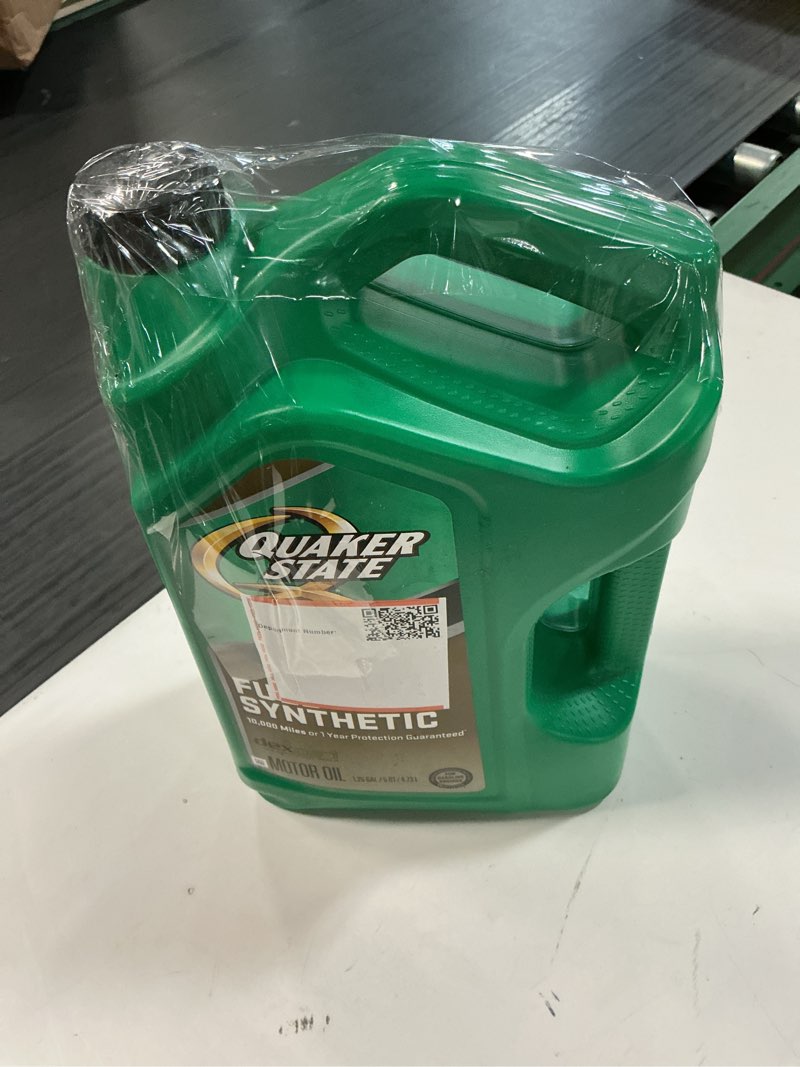 Condition photo showing Good Condition for quaker state full synthetic 0w-20 motor oil  5-quart