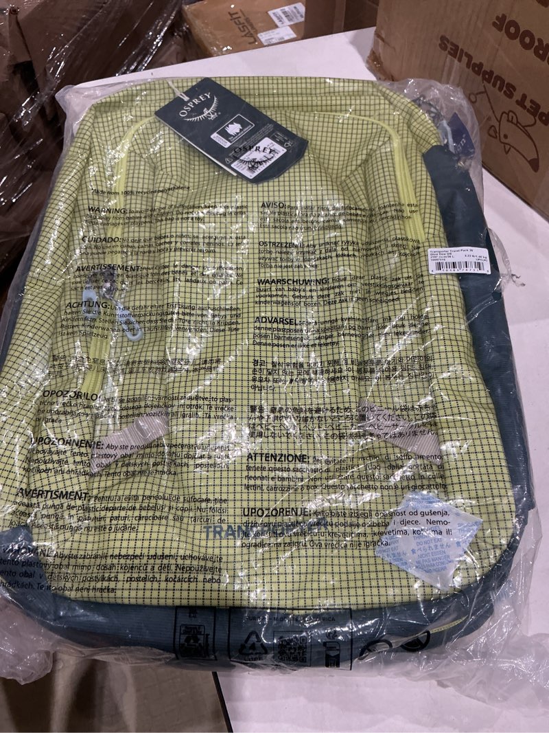 Condition photo showing Good Condition for osprey transporter 36l travel pack - carry on backpack with laptop sleeve - high storage weekender bag, glow dew 36l glow dew-torrent blue