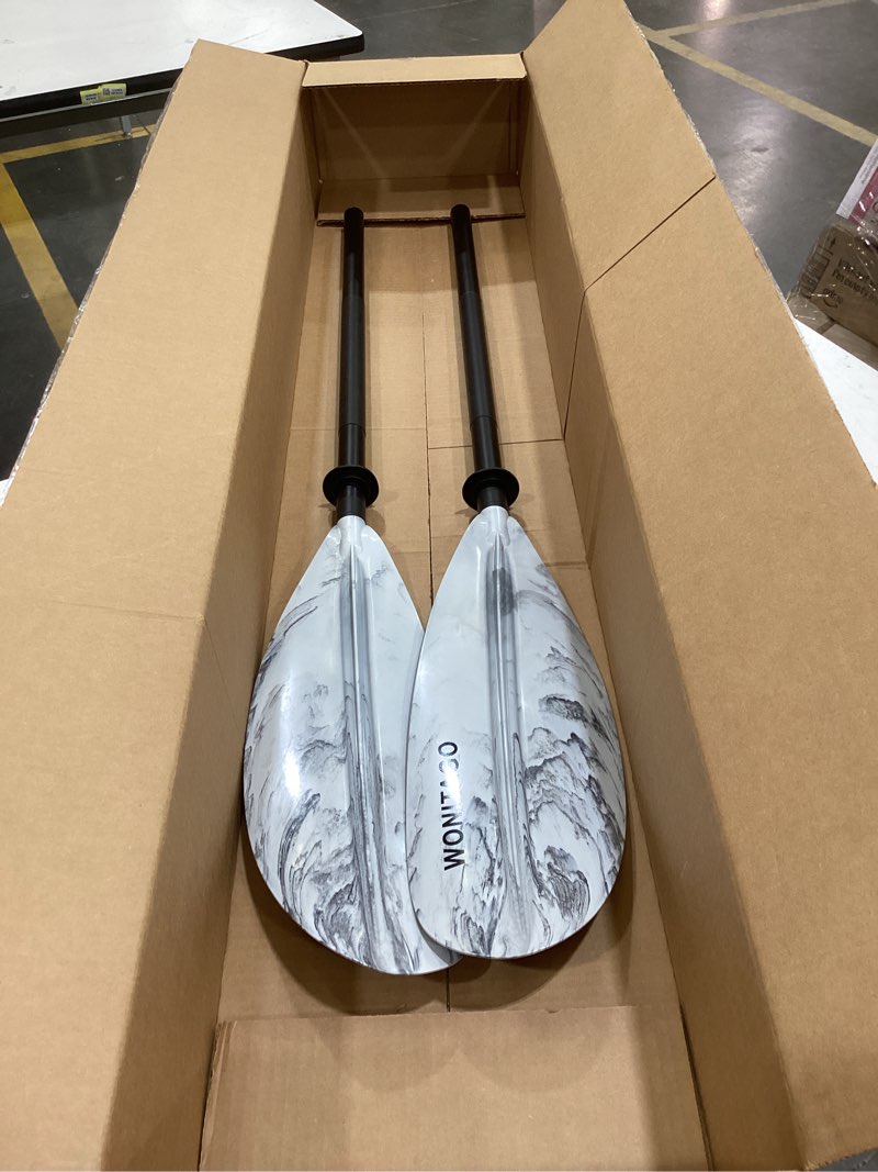 Condition photo showing Good Condition for kayak paddles with alloy shaft and pp blade, floating kayaking oars, adjustable 230-250 cm/90-98 inches, 210-230 cm/82-90 inches white&black 210-230 cm/82-90"
