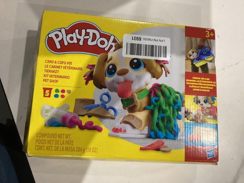 Condition photo showing New/Like New for Play-Doh Care 'n Carry Vet Playset for Kids 3 Years and Up with Toy Dog, Storage, 10 Tools, and 5 Modeling Compound Colors, Non-Toxic Medium