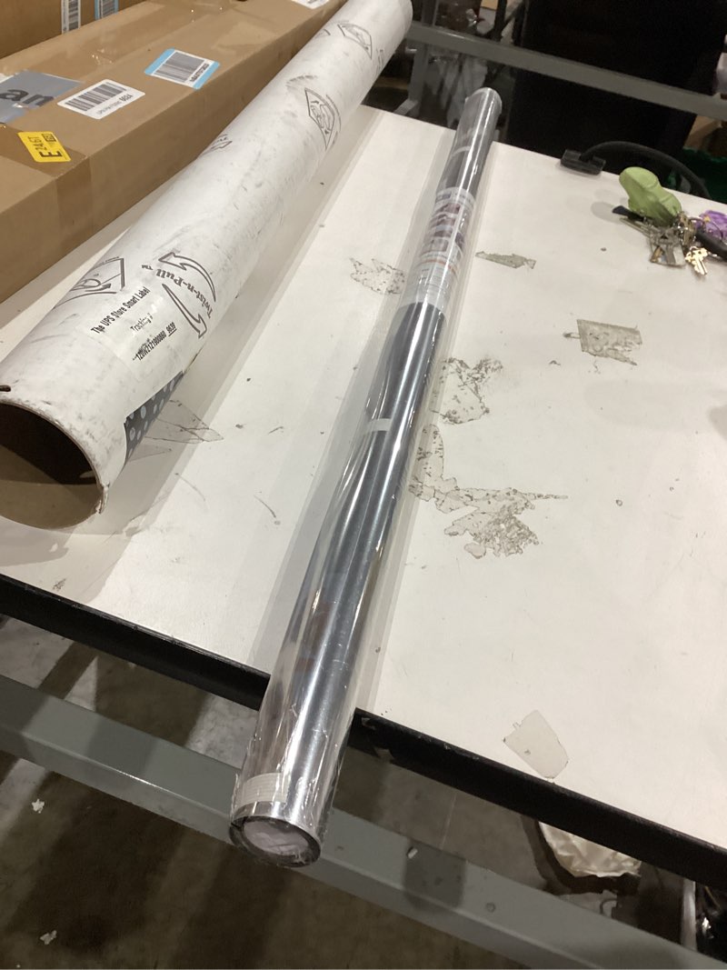 Condition photo showing New/Like New for rabbitgoo window privacy film one way window tint for home, removable reflective heat sun blocking anti uv glass door covering, mirror tinting film house office, 35.4 in x 6.5 feet, silver 35.4" x 78.7" silver