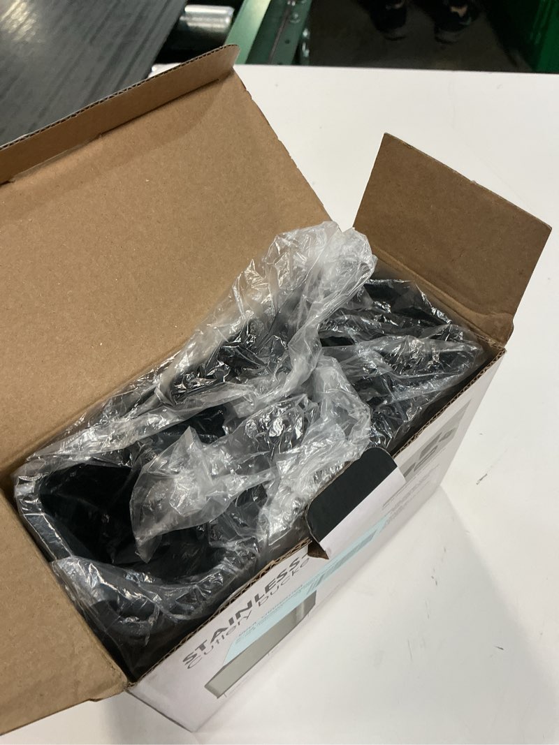 Condition photo showing As Is for tesot silverware caddy utensil caddy spoon holder with 4 divided compartments, sturdy stainless steel, rust proof