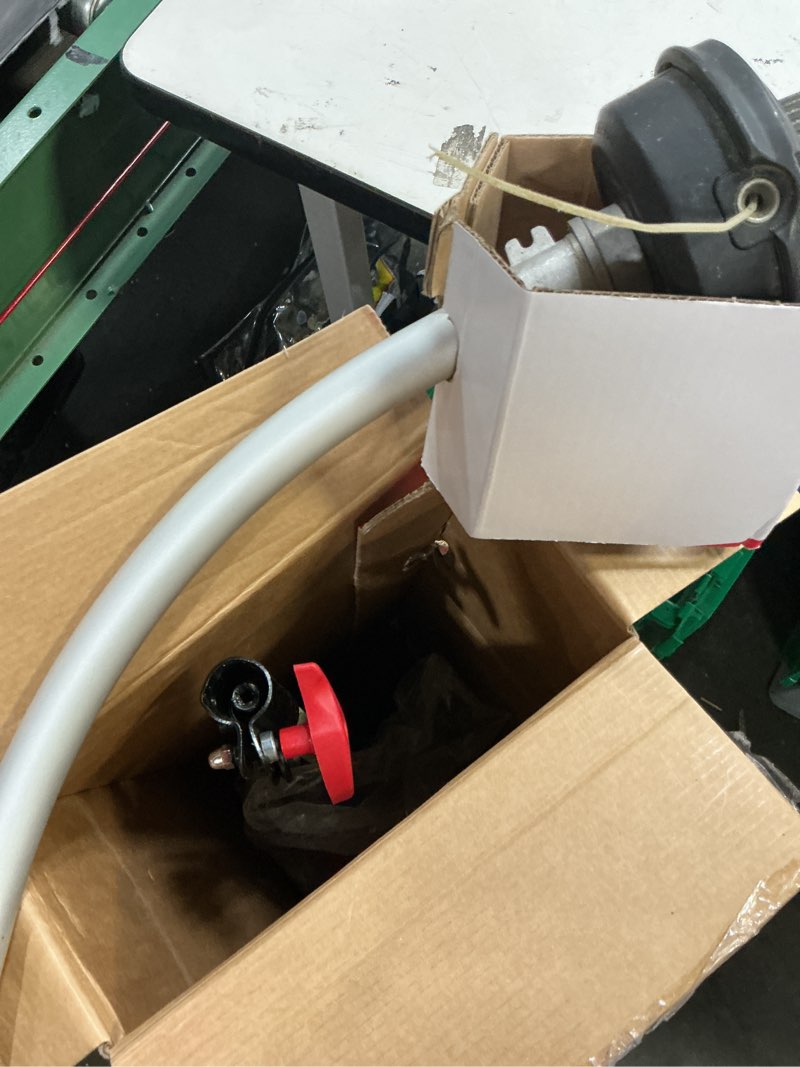 Condition photo showing As Is for hyper tough 17" 26cc 2-cycle gas powered curved shaft string trimmer