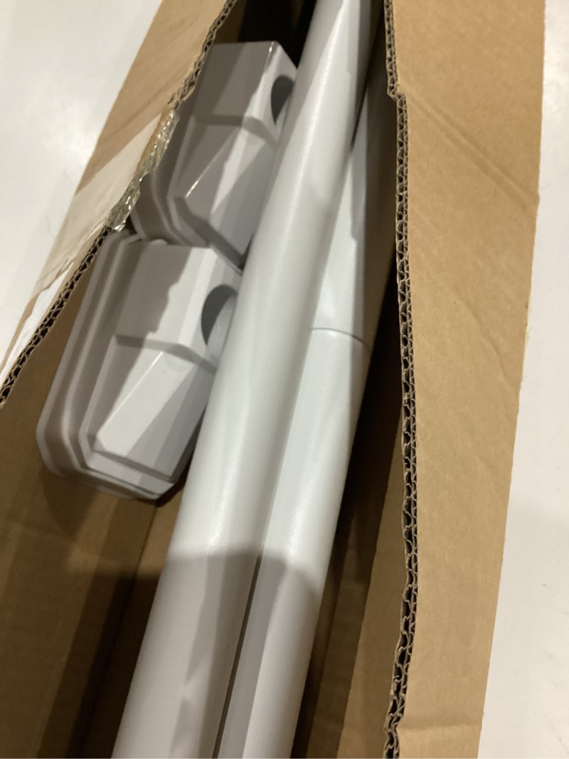Condition photo showing As Is for 41 to 185 inch tension curtain rod no drill black shower curtain rod extra long heavy duty tension rod for windows, patio, bathroom - renter friendly adjustable curtain rods 41-185inch black