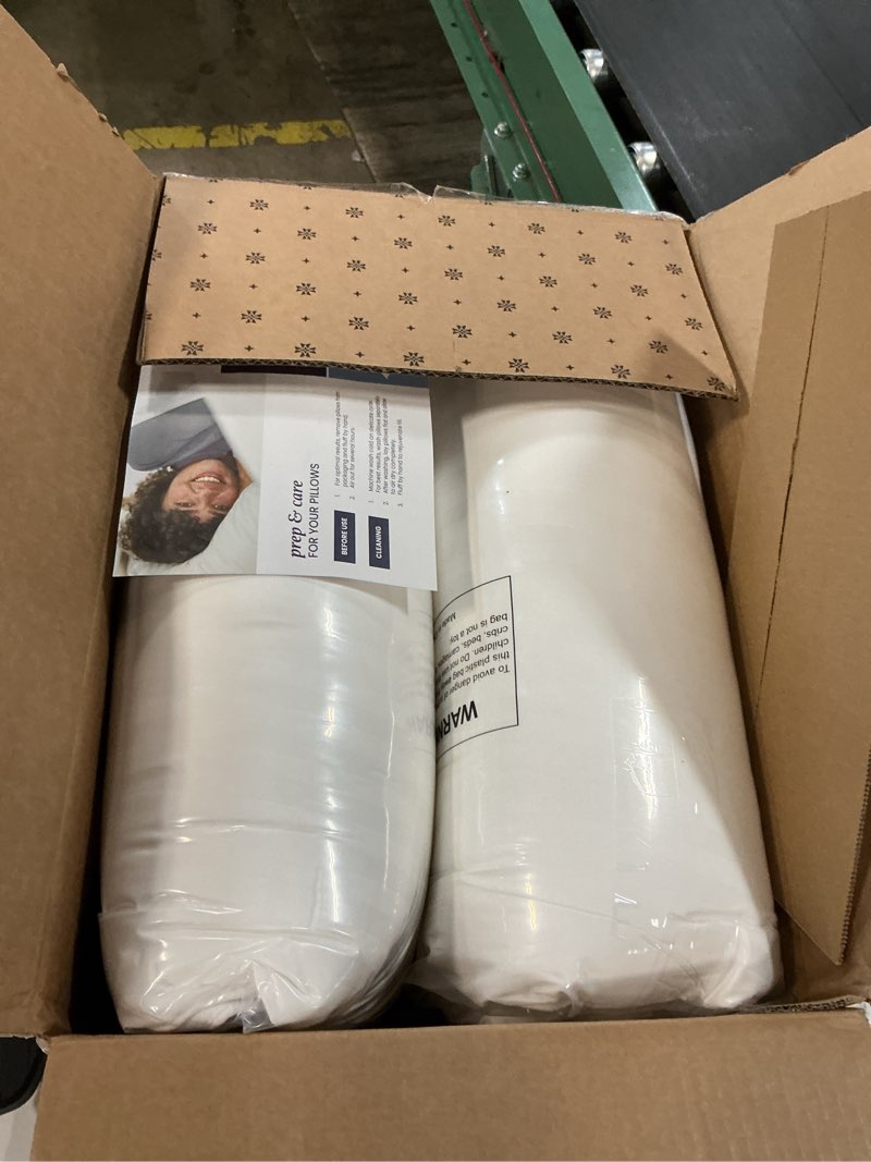 Condition photo showing New/Like New for beckham hotel collection bed pillows standard/queen size set of 2 - original soft down alternative pillow for sleeping - soft support for back, stomach or side sleepers queen / standard white